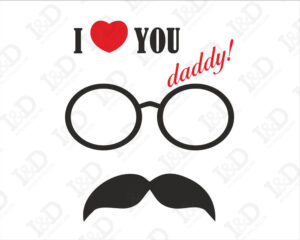 I love you daddy!-adesivo per vetrine