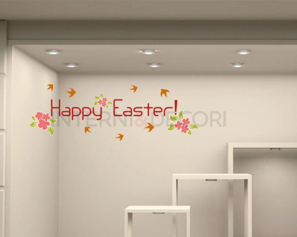 Adesivo per vetrine "PRIMAVERA DI PASQUA" - Vetrofania