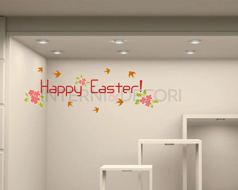 Adesivo per vetrine "PRIMAVERA DI PASQUA" - Vetrofania