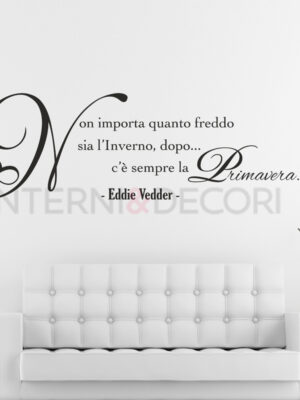 Adesivo da parete frase Pearl Jam "THUMBING MY WAY"