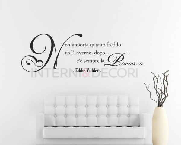 Adesivo da parete frase Pearl Jam "THUMBING MY WAY"