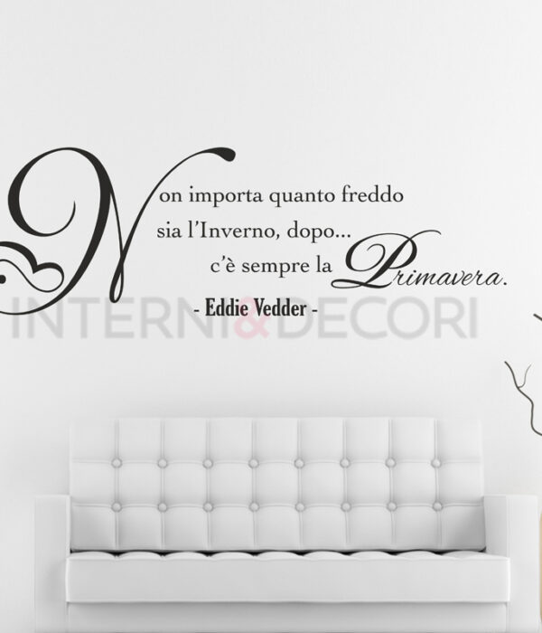 Adesivo da parete frase Pearl Jam "THUMBING MY WAY"