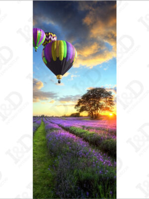 Mongolfiere al tramonto-adesivo per porte