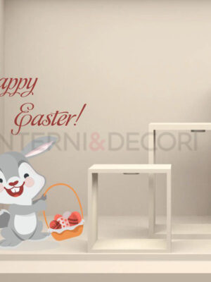 Adesivo per vetrine Pasqua "SWEET EASTER BUNNY" - Vetrofania