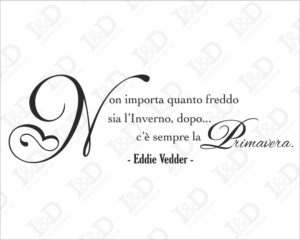 Adesivo murale frase – Eddie Vedder-Thumbing my way