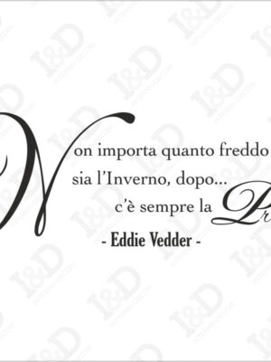 Adesivo murale frase – Eddie Vedder-Thumbing my way