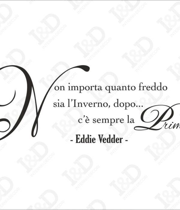 Adesivo murale frase – Eddie Vedder-Thumbing my way