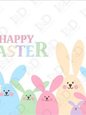 Coniglietti colorati-adesivo per vetrine