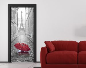 Adesivo per porte-Tra le strade di Parigi