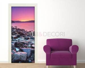 Decoro porta mare "TRAMONTO SULLA COSTA DI PIETRE"