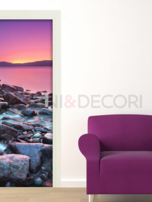 Decoro porta mare "TRAMONTO SULLA COSTA DI PIETRE"