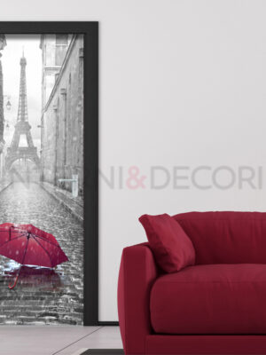 Rivestimento porta Parigi "PASSEGGIATA IN CITTÀ"