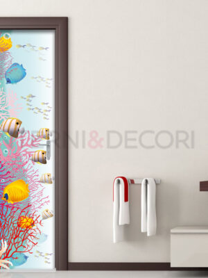 Decoro porta mare "TRA PESCI TROPICALI"