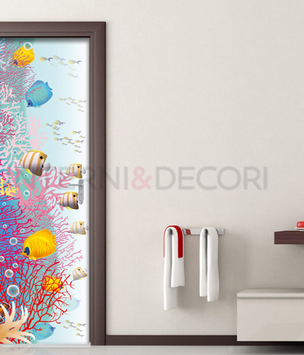 Decoro porta mare "TRA PESCI TROPICALI"