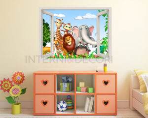 Finestra illusione-benvenuti nella foresta