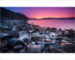 Quadro moderno mare "TRAMONTO SULLE ROCCE" - Stampa su tela
