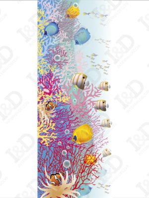 Tra pesci tropicali-adesivo per porte