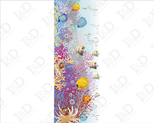 Decoro porta mare "TRA PESCI TROPICALI"