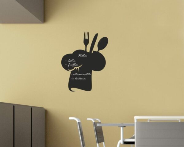 Adesivo lavagna da muro "CAPPELLO DA CHEF" - Lavagna adesiva