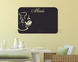Adesivo lavagna da muro " IL PRANZO È SERVITO!" - Lavagna adesiva