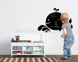 Adesivo lavagna bambini "UN'ALLEGRA BALENA" - Lavagna adesiva