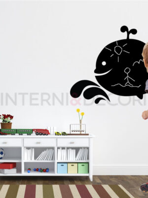 Adesivo lavagna bambini "UN'ALLEGRA BALENA" - Lavagna adesiva