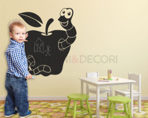 Adesivo lavagna bambini "UNA MELA BACATA" - Lavagna adesiva