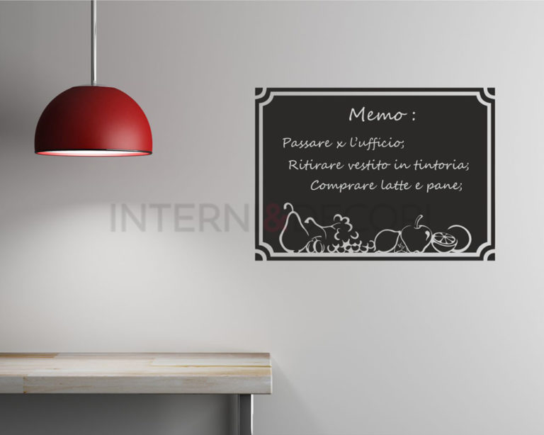 Adesivo lavagna da muro "TAGLIERE CON FRUTTA" - Lavagna adesiva