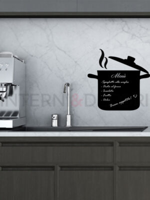 Adesivo lavagna "COSA BOLLE IN PENTOLA?" - Lavagna adesiva