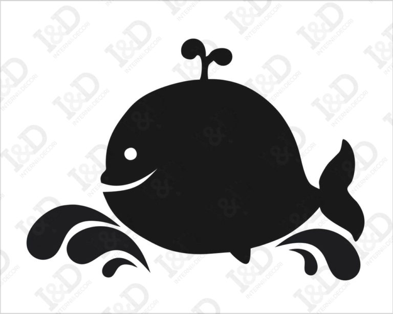 Adesivo lavagna bambini "UN'ALLEGRA BALENA" - Lavagna adesiva