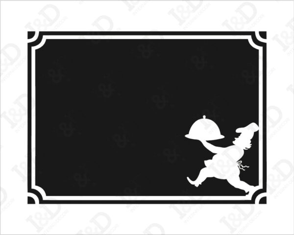 Adesivo lavagna da muro "SCELTO DALLO CHEF" - Lavagna adesiva