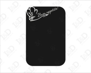 Buon appetito dallo chef-lavagna adesiva