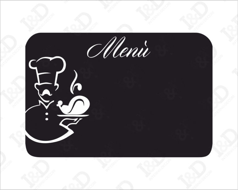 Adesivo lavagna da muro " IL PRANZO È SERVITO!" - Lavagna adesiva