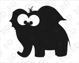 Simpatico elefante-lavagna adesiva