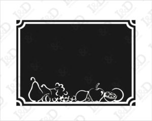 Tagliere con frutta-Lavagna adesiva