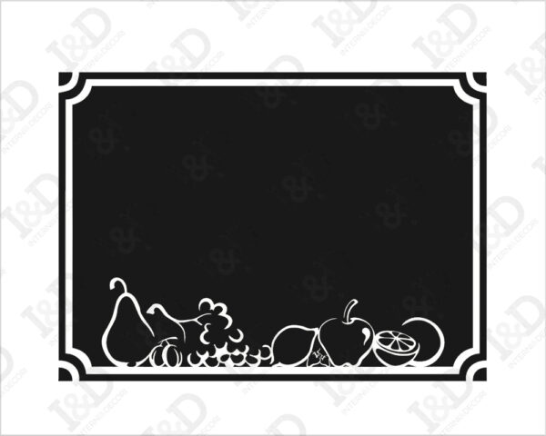 Adesivo lavagna da muro "TAGLIERE CON FRUTTA" - Lavagna adesiva