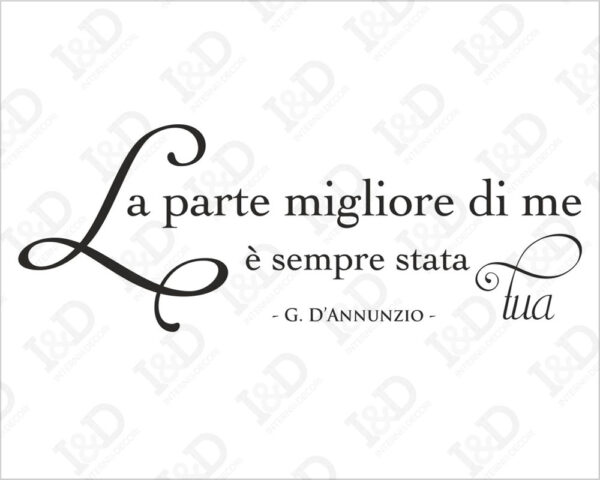 Adesivo da muro frase Gabriele D'Annunzio "L'INNOCENTE"