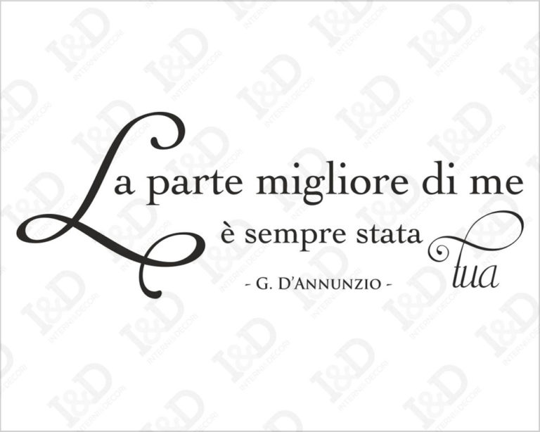 Adesivo da muro frase Gabriele D'Annunzio "L'INNOCENTE"