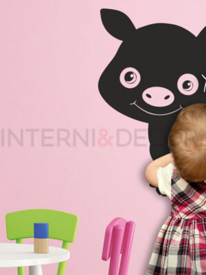 Adesivo lavagna bambini "UN SIMPATICO MAIALINO" - Lavagna adesiva