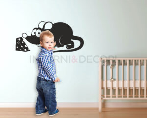 Adesivo lavagna bambini "UN TOPOLINO GOLOSO" - Lavagna adesiva