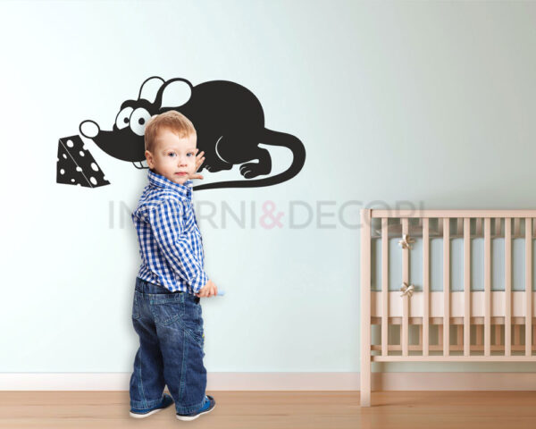 Adesivo lavagna bambini "UN TOPOLINO GOLOSO" - Lavagna adesiva