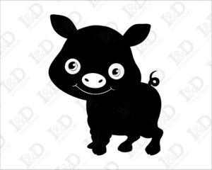 Un simpatico maialino-lavagna adesiva