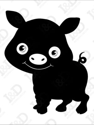 Un simpatico maialino-lavagna adesiva