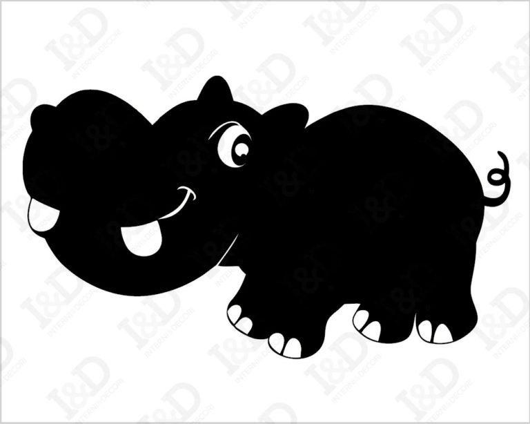 Adesivo lavagna bambini "IPPY L'IPPOPOTAMO" - Lavagna adesiva