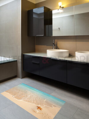 Adesivi per piastrelle bagno "STELLA MARINA E CONCHIGLIA" - Adesivo per pavimento