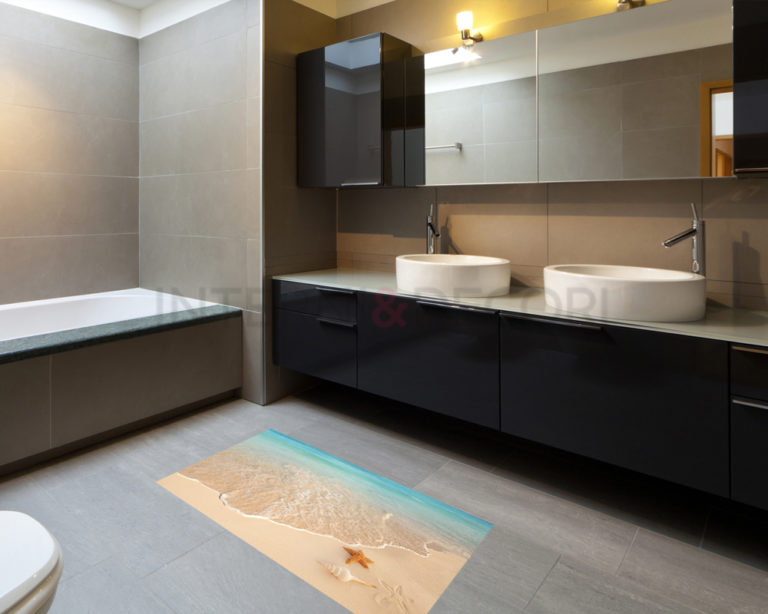Adesivi per piastrelle bagno "STELLA MARINA E CONCHIGLIA" - Adesivo per pavimento