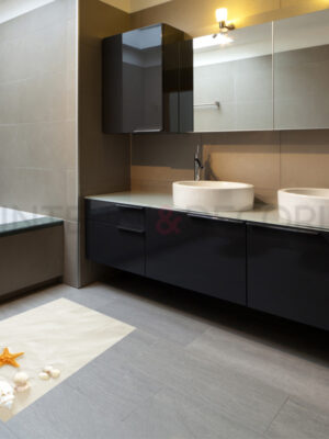 Adesivi per piastrelle bagno "STELLA E CONCHIGLIE SU SABBIA" - Adesivo per pavimento