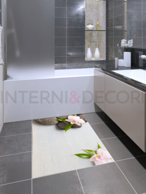 Adesivi per piastrelle bagno "DUE FIORI DELICATI" - Adesivo per pavimento