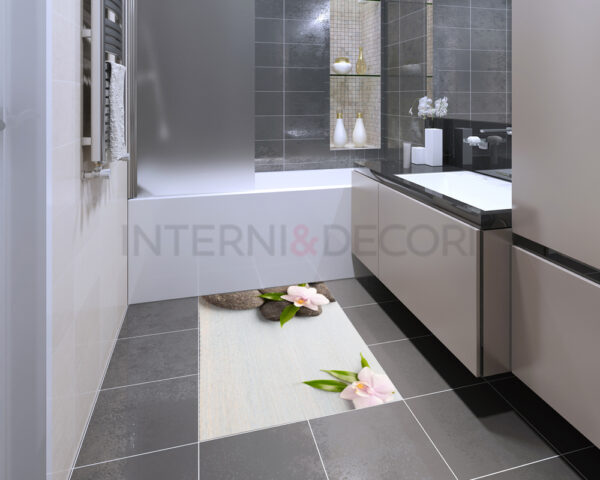 Adesivi per piastrelle bagno "DUE FIORI DELICATI" - Adesivo per pavimento