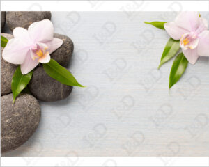 Due fiori delicati-adesivo per pavimento